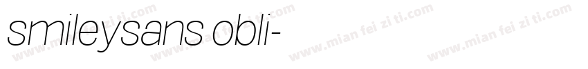smileysans obli字体转换